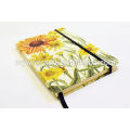 Daisy Flowers Ruled Notebook Diary Journal Hard Cover Medium bungee closure